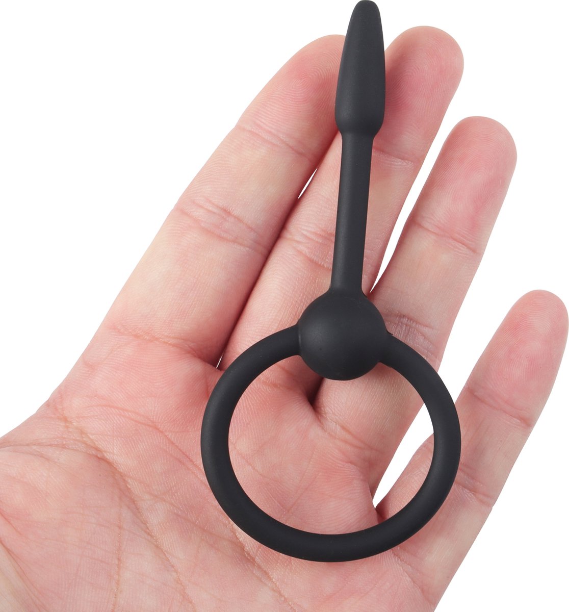 Banoch - Penisplug Ahyi max. Ø 9 mm - siliconen - zwart