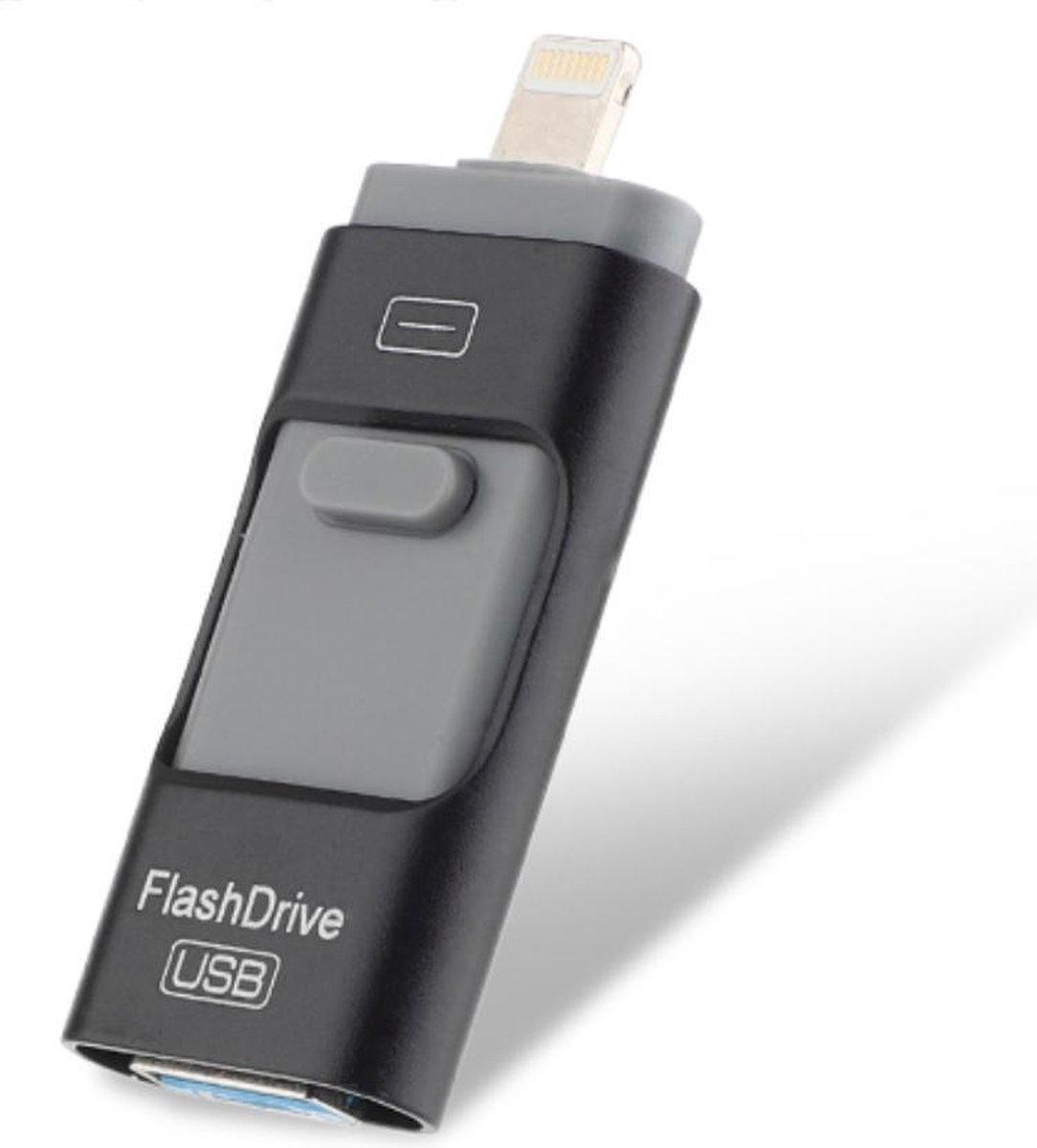 WiseGoods Dual USB Stick 512GB - 3 in 1 - iPhone, Android USB 3.0 - Flashdrive voor Smartphone - Geheugenkaart - Opslag - Zwart