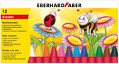 Eberhard Faber EF-524010 Waskrijt Driekantig Watervast Etui à 12 Stuks