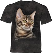 T-shirt Striped Cat Portrait KIDS M
