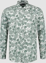 Hemd Shirt Cut away collar Shadow Flower Lt. Stretch Poplin Oil Green