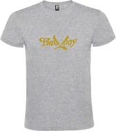 Grijs  T shirt met  "Bad Boys" print Goud size XL