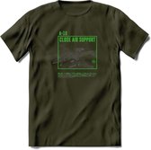 A-10 Warthog Vliegtuig T-Shirt | Unisex leger Kleding | Dames - Heren Straaljager shirt | Army F16 | Grappig bouwpakket Cadeau | - Leger Groen - M