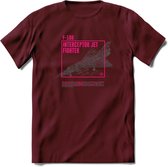 F-106 Vliegtuig T-Shirt | Unisex leger Kleding | Dames - Heren Straaljager shirt | Army F16 | Grappig bouwpakket Cadeau | - Burgundy - XXL