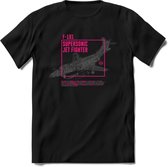 F-101 Vliegtuig T-Shirt | Unisex leger Kleding | Dames - Heren Straaljager shirt | Army F16 | Grappig bouwpakket Cadeau | - Zwart - L