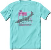 F-101 Vliegtuig T-Shirt | Unisex leger Kleding | Dames - Heren Straaljager shirt | Army F16 | Grappig bouwpakket Cadeau | - Licht Blauw - L