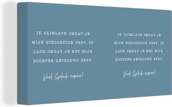 Tableau sur toile Relation - Fils - Citations - 40x20 cm - Décoration murale