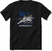 F-15 Vliegtuig T-Shirt | Unisex leger Kleding | Dames - Heren Straaljager shirt | Army F16 | Grappig bouwpakket Cadeau | - Zwart - M