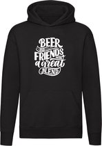 Beer and friends make a great blend | Unisex | Trui | Sweater | Hoodie | Capuchon | Zwart | Bier en vrienden maken een geweldige mix | Borrel | Feest | Festival | Carnaval | Oktoberfeest | Humor