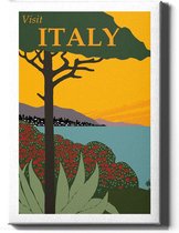 Walljar - Visit Italy - Muurdecoratie - Canvas schilderij