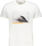 Haze & Finn T-shirt Tee Egevang X Hf Ma 0006  Arctic White Mannen Maat - XXL
