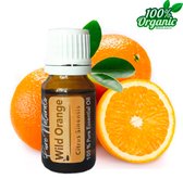 Sinaasappel etherische Olie 10 ml | Wild Orange Oil | 100% PUUR | Bio | Essentiële olie Aromatherapie | Olie diffuser | Geschikt voor inname | Pure Naturals