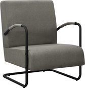 vidaXL Fauteuil stof lichtgrijs