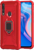 HONOR 9X Hoesje - Mobigear - Armor Ring Serie - TPU Backcover - Rood - Hoesje Geschikt Voor HONOR 9X