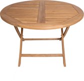 Tuintafel Tepuk - Inklapbare tuintafel - Ronde teakhouten tuintafel- 120cm