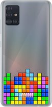6F hoesje - geschikt voor Samsung Galaxy A51 -  Transparant TPU Case - Tetris #ffffff