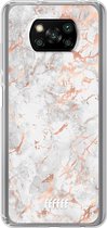 6F hoesje - geschikt voor Xiaomi Poco X3 Pro -  Transparant TPU Case - Peachy Marble #ffffff