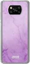 6F hoesje - geschikt voor Xiaomi Poco X3 Pro -  Transparant TPU Case - Lilac Marble #ffffff