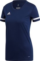 adidas - T19 Short Sleeve Jersey Women - Blauw Sportshirt - XL - Blauw