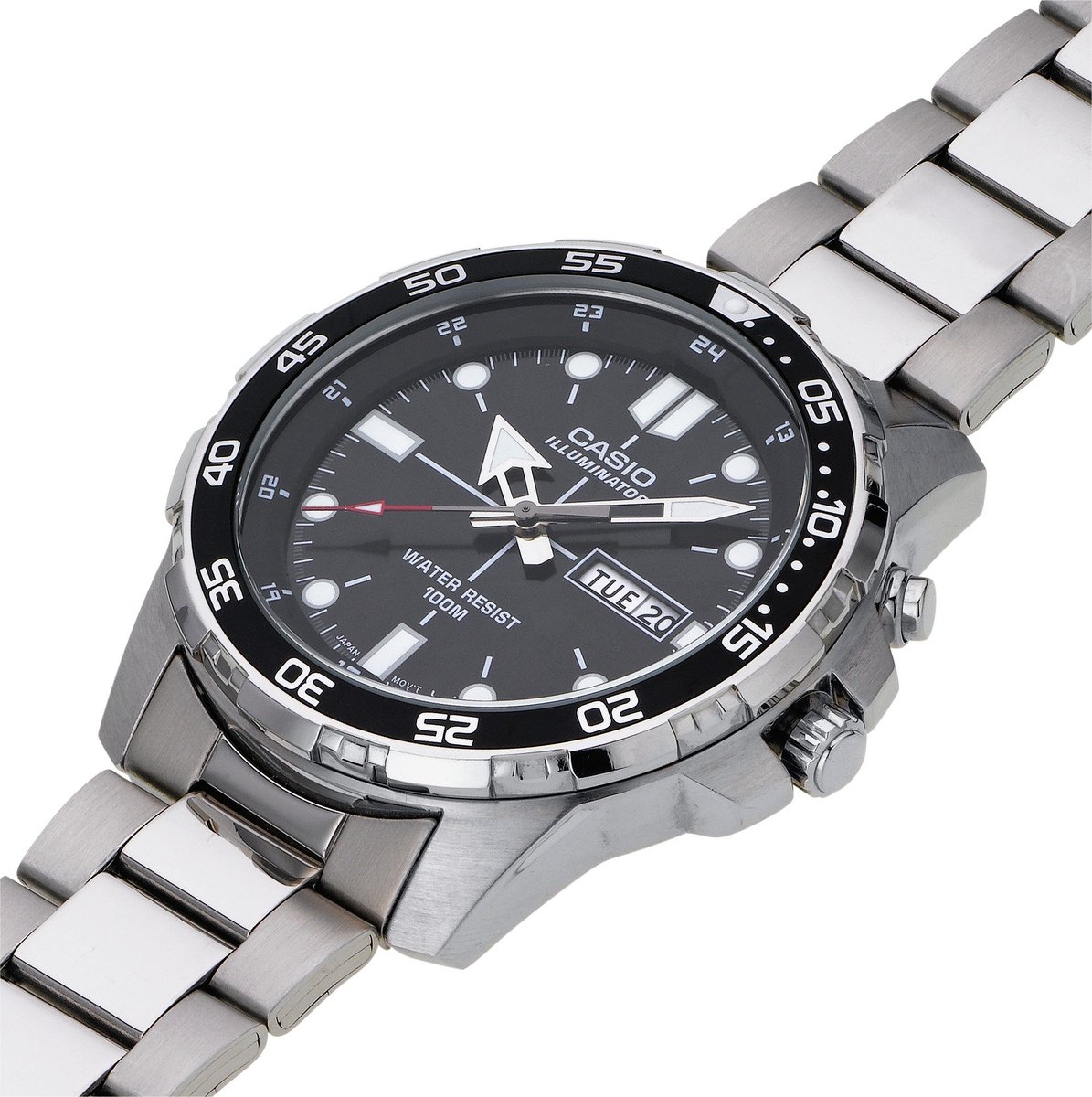Casio Casio Illuminator MTD 1079D 1AVEF Horloge Staal Zilverkleurig O 44 mm bol