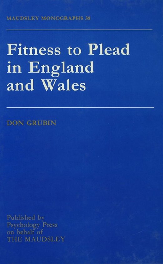 Fitness to Plead in England and Wales - cover