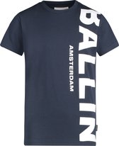 Ballin Amsterdam -  Jongens Slim Fit    T-shirt  - Blauw - Maat 128
