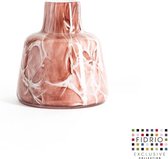 Design Vaas Toscany - Fidrio MAUVE - glas, mondgeblazen bloemenvaas - diameter 5 cm hoogte 15 cm