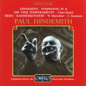 Clara Haskil, Symphonieorchester Des Bayerischen Rundfunks, Paul Hindemith - Hindemith: Symphonie/Die 4 Temperamente /Berg/Kammerkonzert (CD)