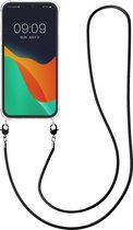 kwmobile hoesje voor Apple iPhone 13 - Beschermhoes voor smartphone in zwart - Hoes met koord