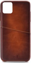 Apple iPhone 11 Hoesje - Senza - Desire Cardslot Serie - Echt Leer Backcover - Burned Cognac - Hoesje Geschikt Voor Apple iPhone 11