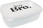 Broodtrommel Wit - Lunchbox - Brooddoos - Broer - Grote broer - Quotes - Broers - Spreuken - 18x12x6 cm - Volwassenen