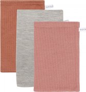 Little Dutch Washand Pure Rust/Pure Grey/Pure Pink Blush 3-Pack