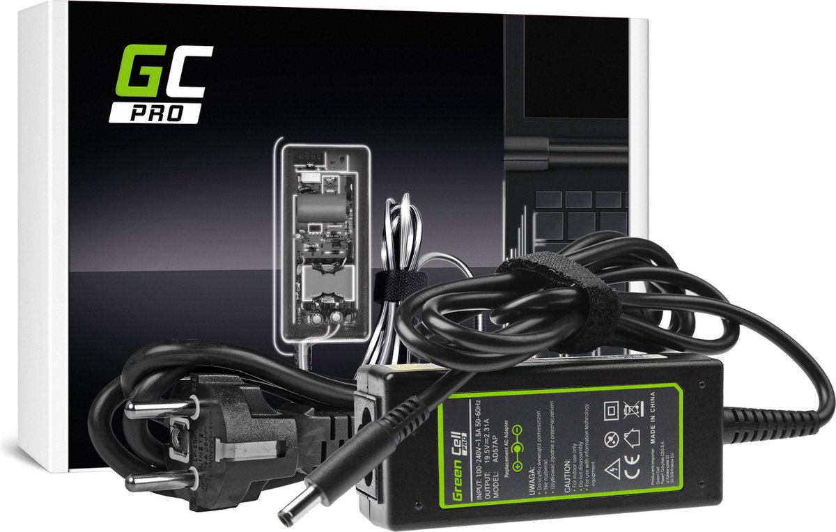 Image of GREEN CELL AC adapter PRO 19.5V 2.31A 45W geschikt voorDell XPS 13 9343 9350 9360 Inspiron 15 3552 3567 5368 5551 5567