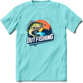 Fishing - Vissen T-Shirt | Beige | Grappig Verjaardag Vis Hobby Cadeau Shirt | Dames - Heren - Unisex | Tshirt Hengelsport Kleding Kado - Licht Blauw - M