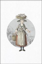 Walljar - Fishmonger Scheveningen - Muurdecoratie - Poster met lijst