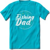 Fishing Dad - Vissen T-Shirt | Geel | Grappig Verjaardag Vis Hobby Cadeau Shirt | Dames - Heren - Unisex | Tshirt Hengelsport Kleding Kado - Blauw - L