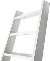 Houten Molenaarstrap |  wit beuken - 11 treden (209 cm)