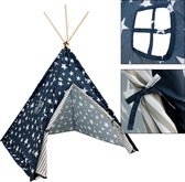 Tipi Tent Blauw - Speel tent - tent blauw - speeltent jongens - speeltent meisjes - sinterklaas cadeau - verjaardagscadeau - cadeau