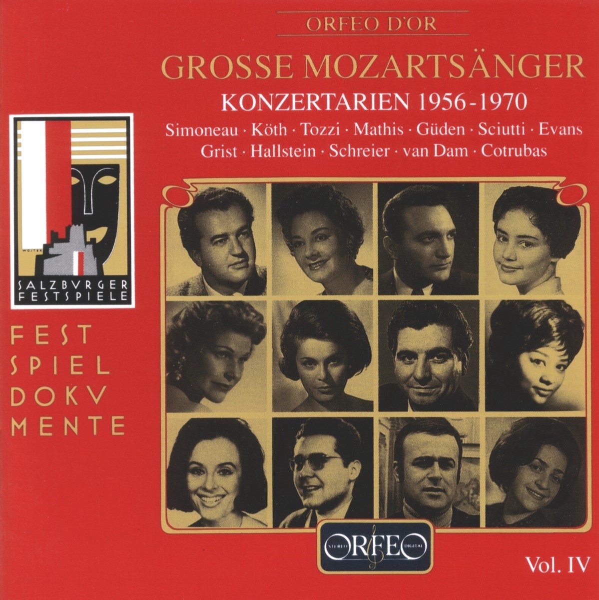 Camerata Academica, Bernhard Paumgartner - Große Mozartsänger Vol. lV (Konzertarien 1956-1970) (CD)
