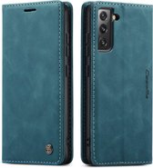CaseMe Book Case - Samsung Galaxy S22 Hoesje - Blauw