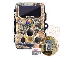 Wildpix X2 20MP FullHD Wildcamera - Snelle 0.4 sec trigger met perfect nachtzicht - Nederlandse Software en Handleiding - Ook Ideaal als Beveiligingscamera - Met gratis SanDisk SD kaart