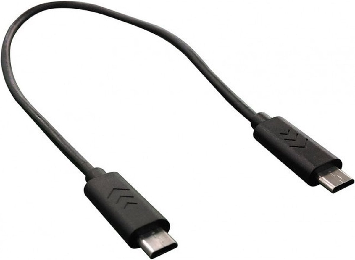 USB Micro B naar USB Micro B OTG oplaadkabel - USB2.0 - tot 2A / zwart - 0,30 meter