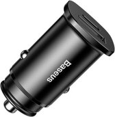 Baseus  Autolader USB-A & USB-C - Snellader - Auto lader Geschikt voor Apple iPad/iPhone & Samsung - Sigarettenaansteker auto oplader Zwart - CCALL-AS01