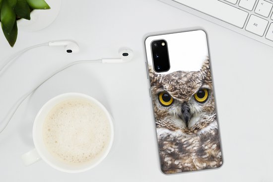 Coque Samsung Galaxy S20 - un hibou marron - Siliconen - Noël - Cadeaux - Cadeaux chaussures