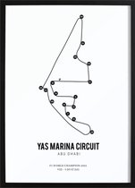 Formule 1 Circuit Abu Dhabi Poster (70x100cm) - Wallified - Steden - Poster - Zwart Wit - Print - Amsterdam - Rotterdam - Utrecht - Den-Haag - Wall-Art - Woondecoratie - Kunst - Posters