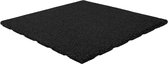 Terrastegels rubber | 4 stuks | Per 1 m² | Zwart | 50x50cm | Dikte 2,5cm