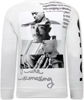 Heren 2Pac Sweater - Wit