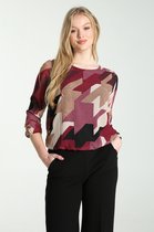 Cassis Dames Hemd met pied-de-coqmotief - Blouse - Maat 44