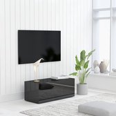 Decoways - Tv-meubel 80x34x30 cm spaanplaat hoogglans zwart
