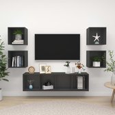 Decoways - 5-delige Tv-meubelset spaanplaat grijs